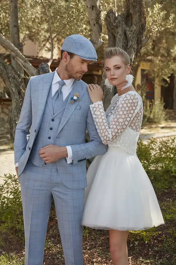 Traje de Novio Azul