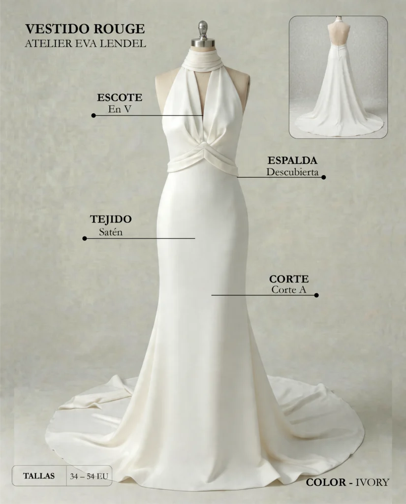 Vestido de novia Rouge ficha técnica, Eva Lendel