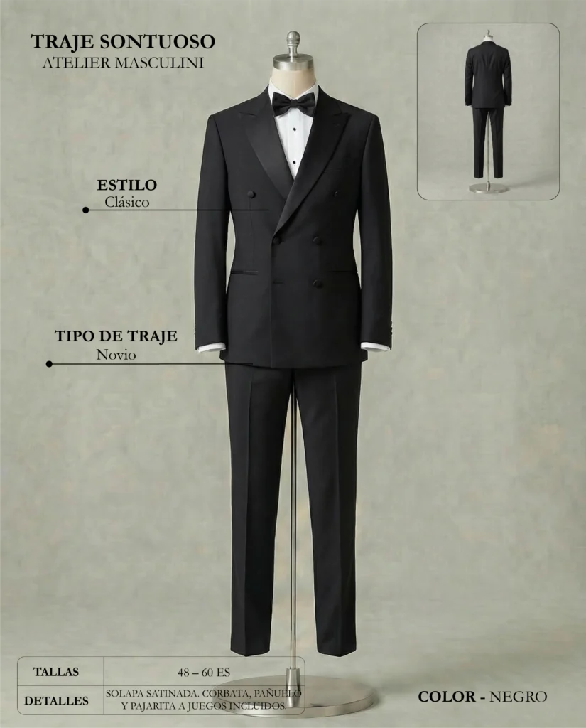 Traje de novio Sontuoso ficha técnica-Masculini