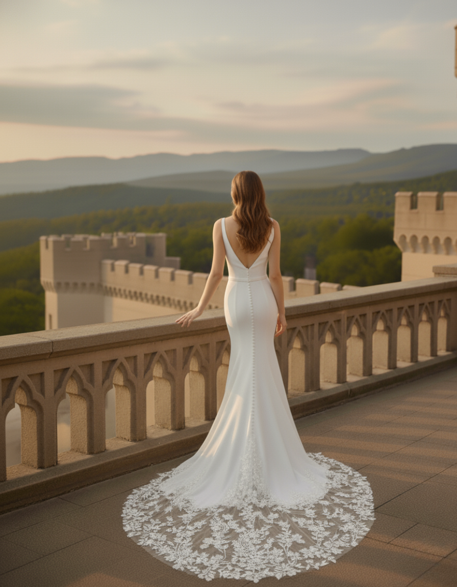 rionelle_Vestido_Novia_Crepe_detalle encaje cola