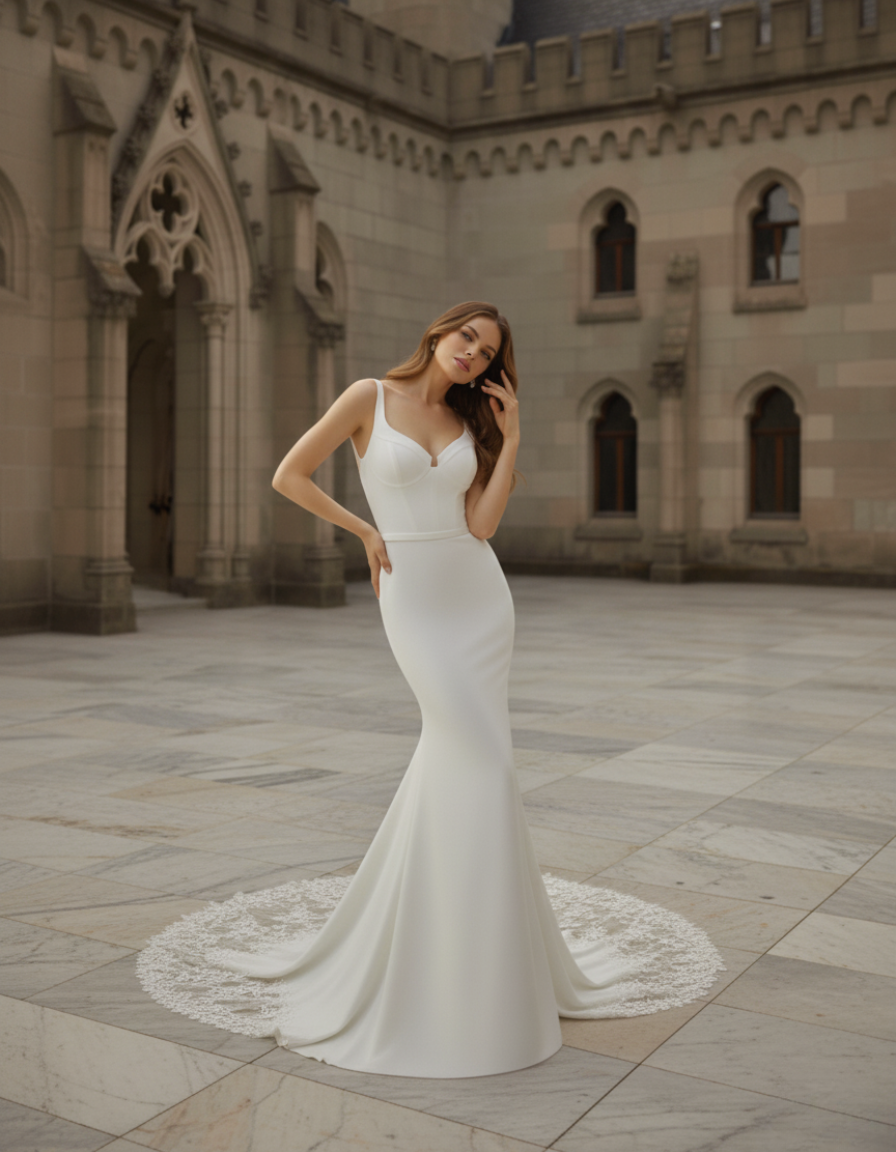 rionelle_Vestido_Novia_Crepe_detalle encaje cola