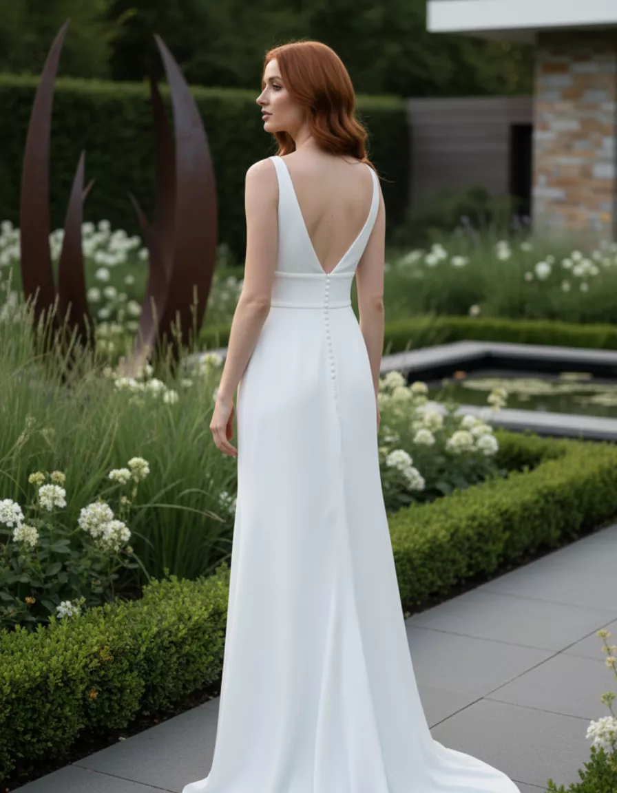 vestido-novia-Gardenia-atelierromance-crepé-escotev-espaldav-atelierdebodas