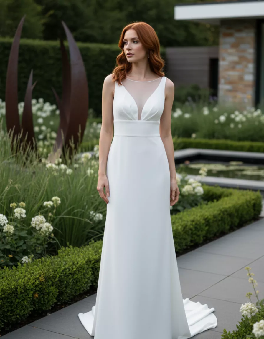 vestido-novia-Gardenia-atelierromance-crepé-escotev-espaldav-atelierdebodas