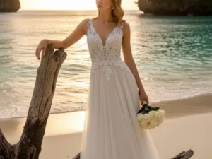 vestido-novia-clavelina-ateliercouture-encaje-escotev-espaldacerrada-atelierdebodas