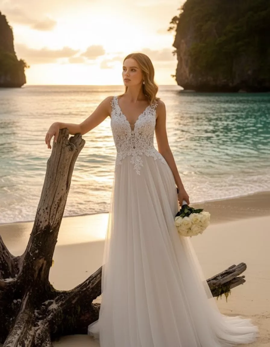 vestido-novia-clavelina-ateliercouture-encaje-escotev-espaldacerrada-atelierdebodas