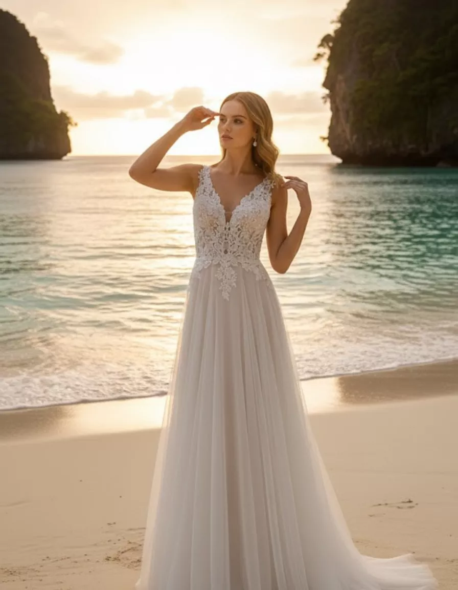 vestido-novia-clavelina-ateliercouture-encaje-escotev-espaldacerrada-atelierdebodas