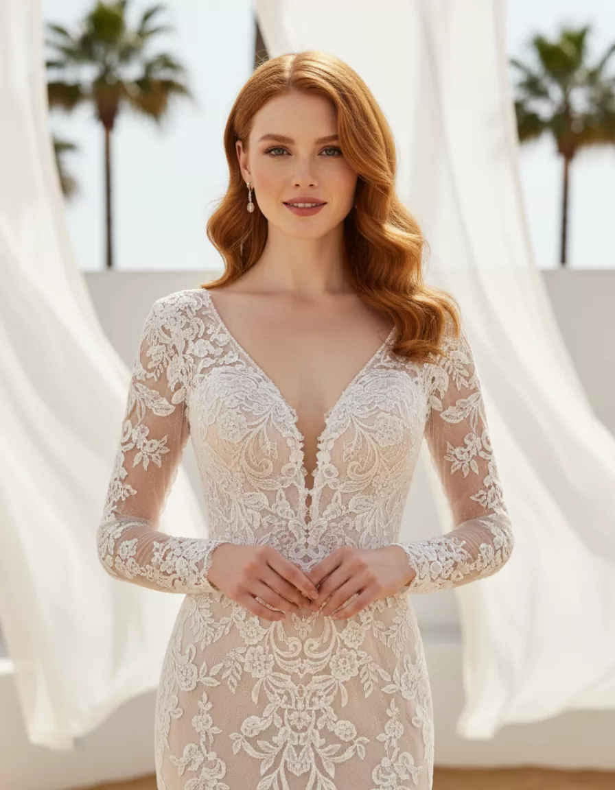 vestido-novia-enebro-ateliercouture-encaje-escotev-espaldacerrada-atelierdebodas