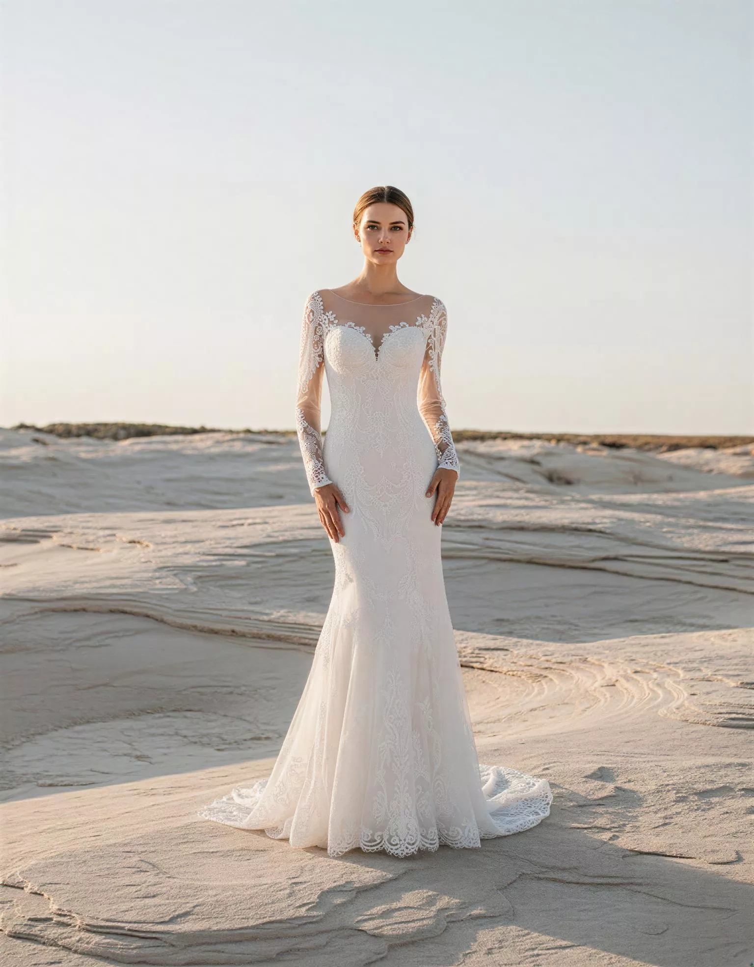 vestido-novia-kioto-ateliercouture-encaje-escotecorazón-espaldacerrada-atelierdebodas