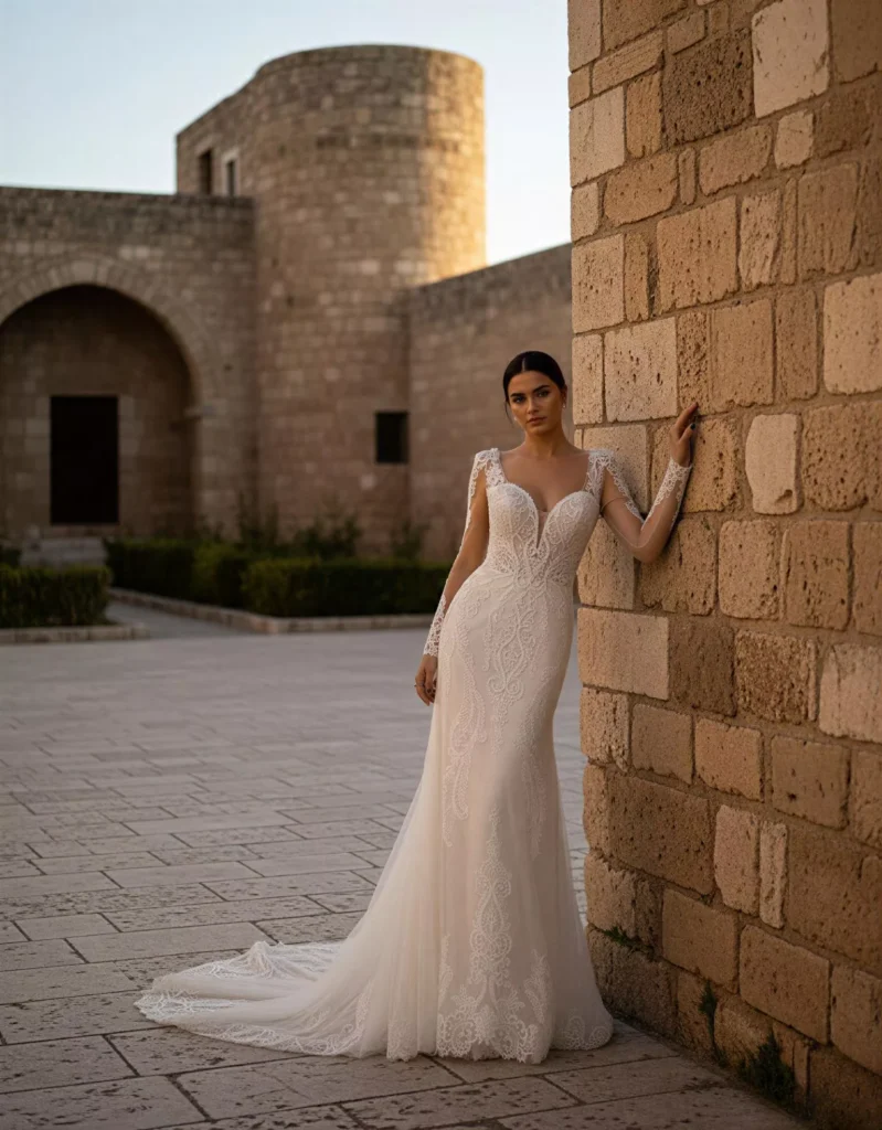 vestido-novia-lantana-ateliercouture-encaje-escotecorazón-espaldacerrada-atelierdebodas