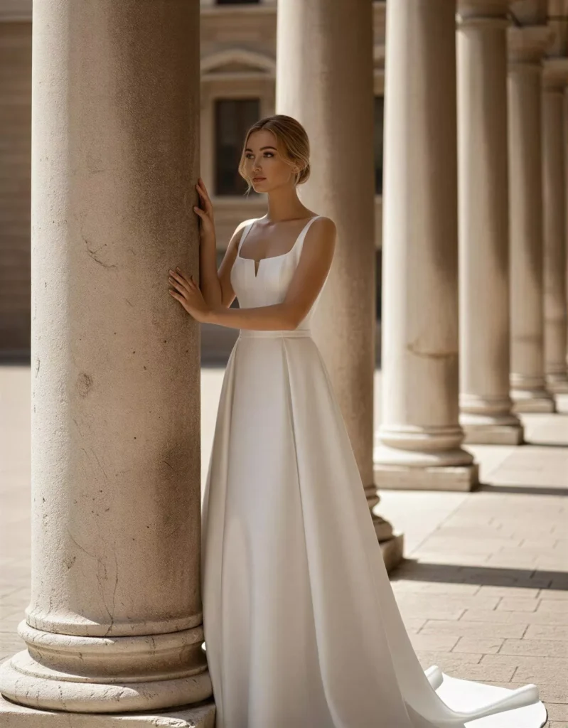 vestido-novia-pixie-atelierromance-crepé-escoterecto-espaldarecta-atelierdebodas