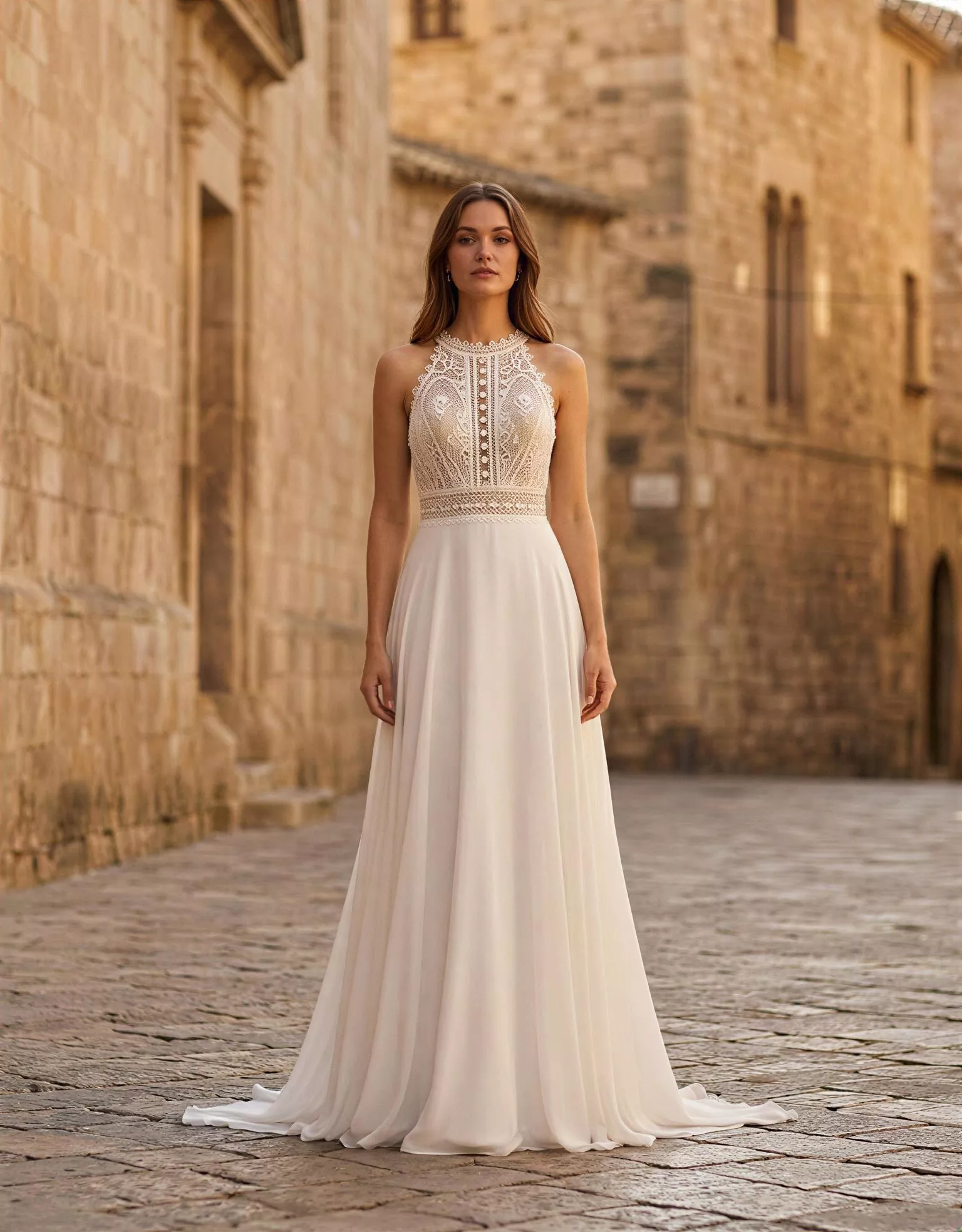 vestido-novia-carmelia-atelierromance-encaje-escoteenv-espaldaabierta-frente-atelierdebodas