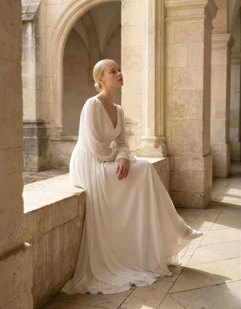 vestido-novia-lublin-atelierromance-crepé-escoteenv-espaldaenu-editorial-atelierdebodas