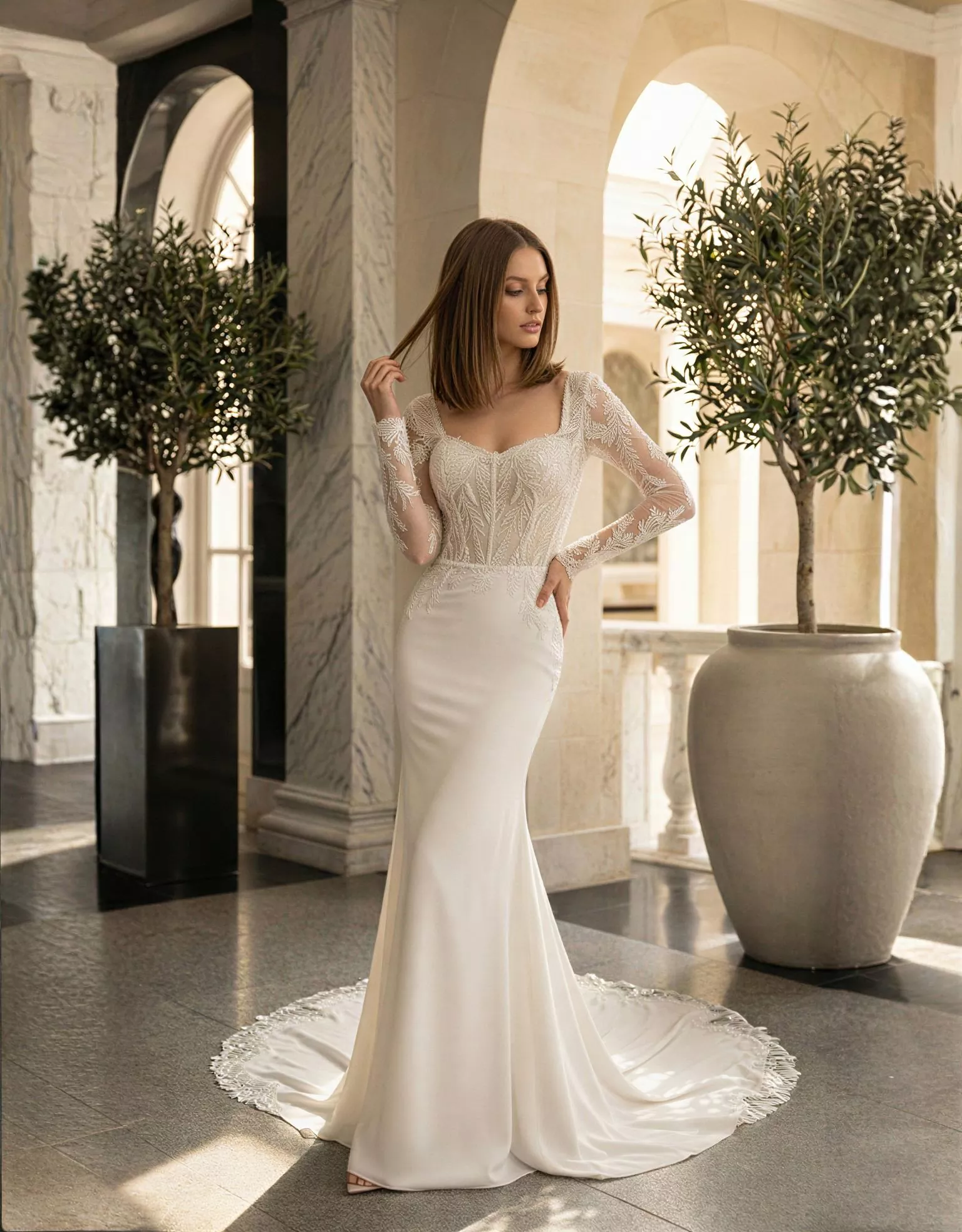 Vestido de Novia JOVIA corte A escote corazón frontal Atelier Romance