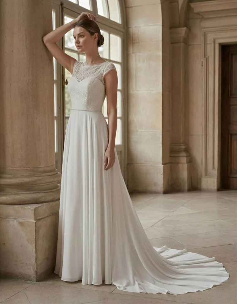 vestido-novia-Tiffany-atelierBoheme-encaje-escotecorazón-espaldacerrada-editorial-atelierdebodas