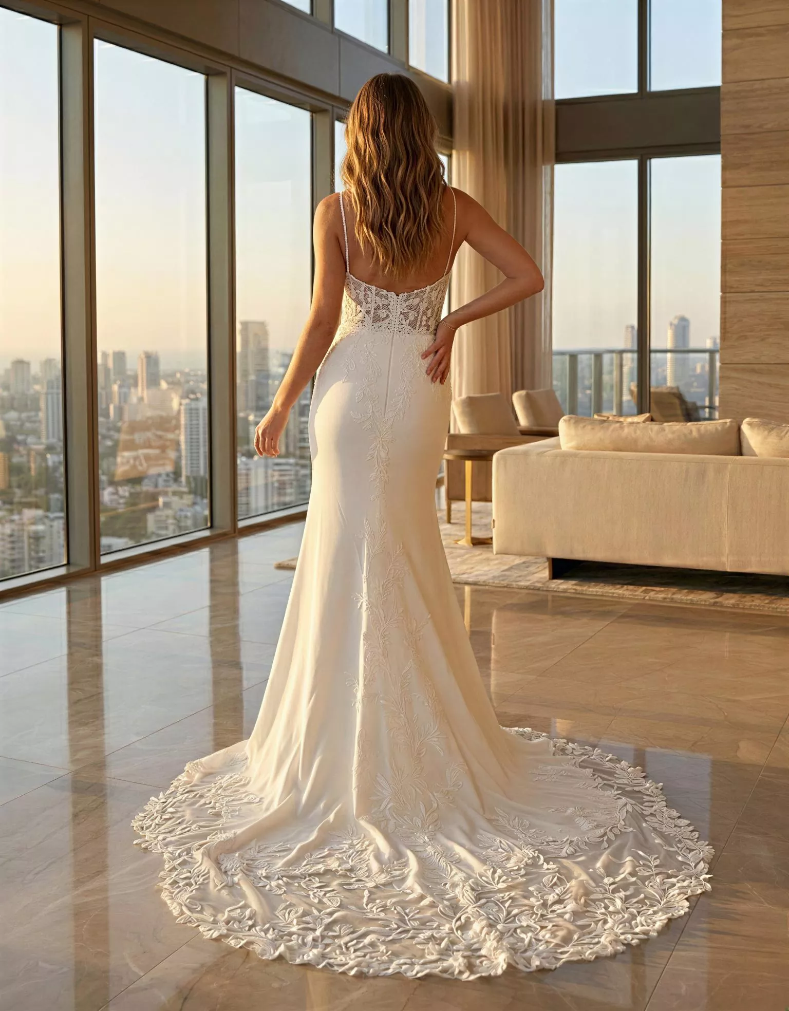 vestido-novia-honessia-atelierromance-encaje-escotecorazón-espaldaenu-espalda-atelierdebodas