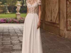 vestido-novia-faye-albertopalatchi-encaje-Ilusión-espaldaabierta-frente-atelierdebodas