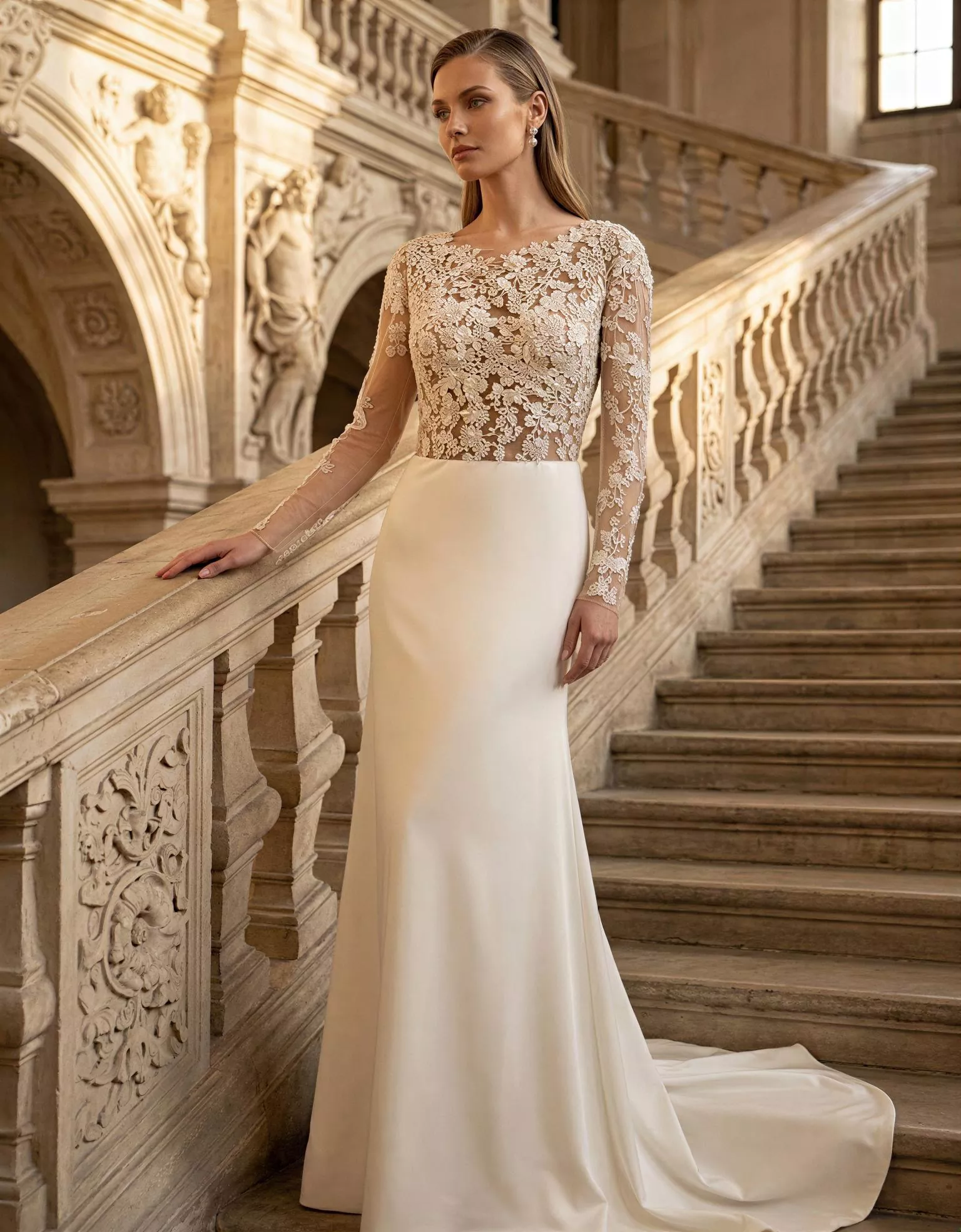 vestido-novia-liad-atelierromance-encaje-escotecerrado-espaldaenv-frente-atelierdebodas